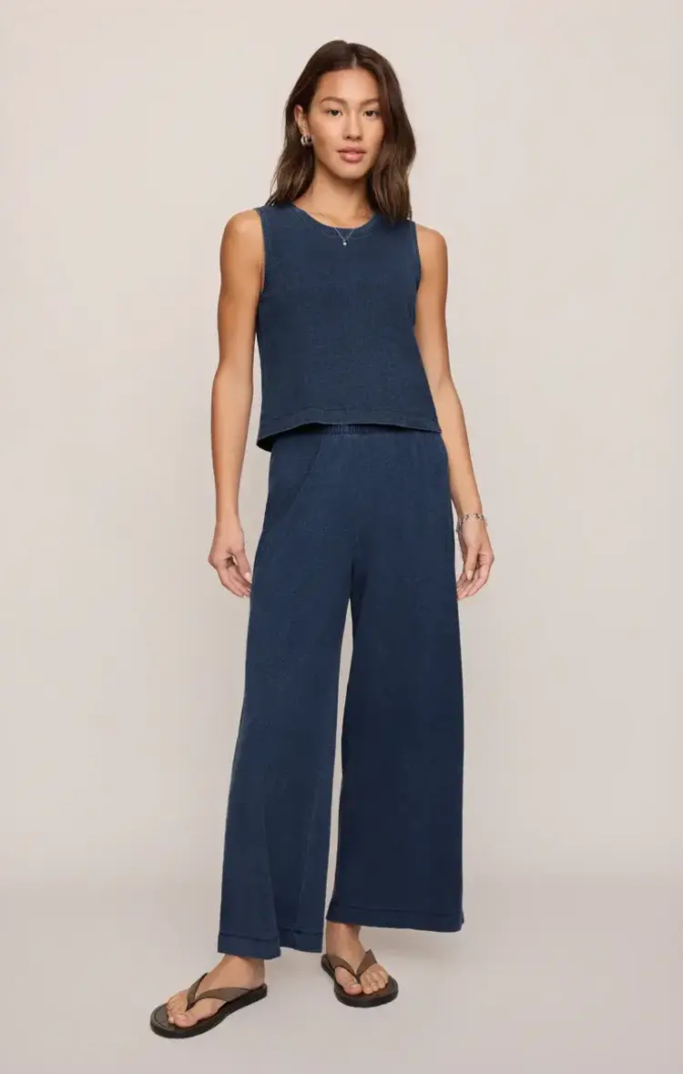 ZSupply Sloane Muscle Jersey Denim Muscle Tank Indigo