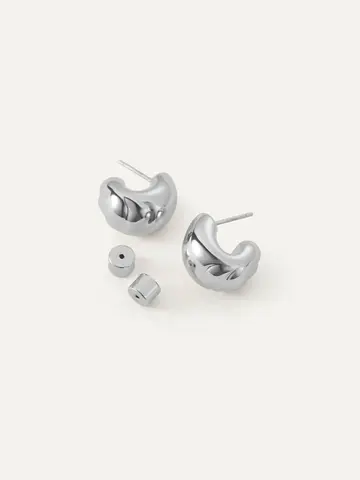 Jenny Bird Nelle Hoops Silver