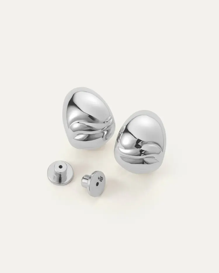 Jenny Bird Nelle Hoop Earrings Silver