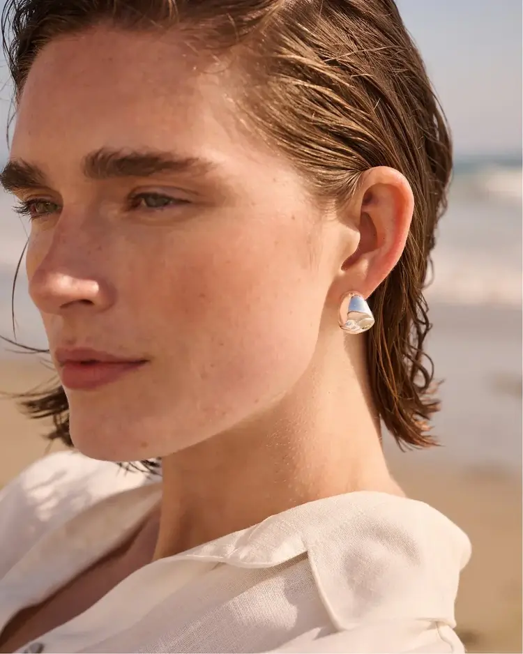 Jenny Bird Nelle Hoop Earrings Silver