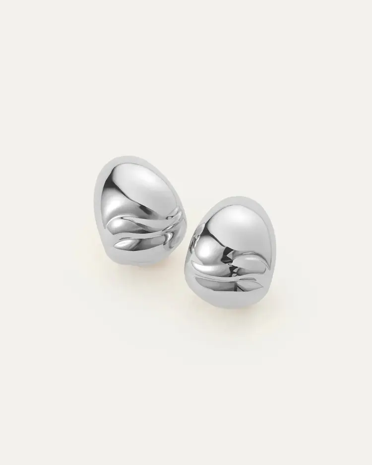Jenny Bird Nelle Hoop Earrings Silver