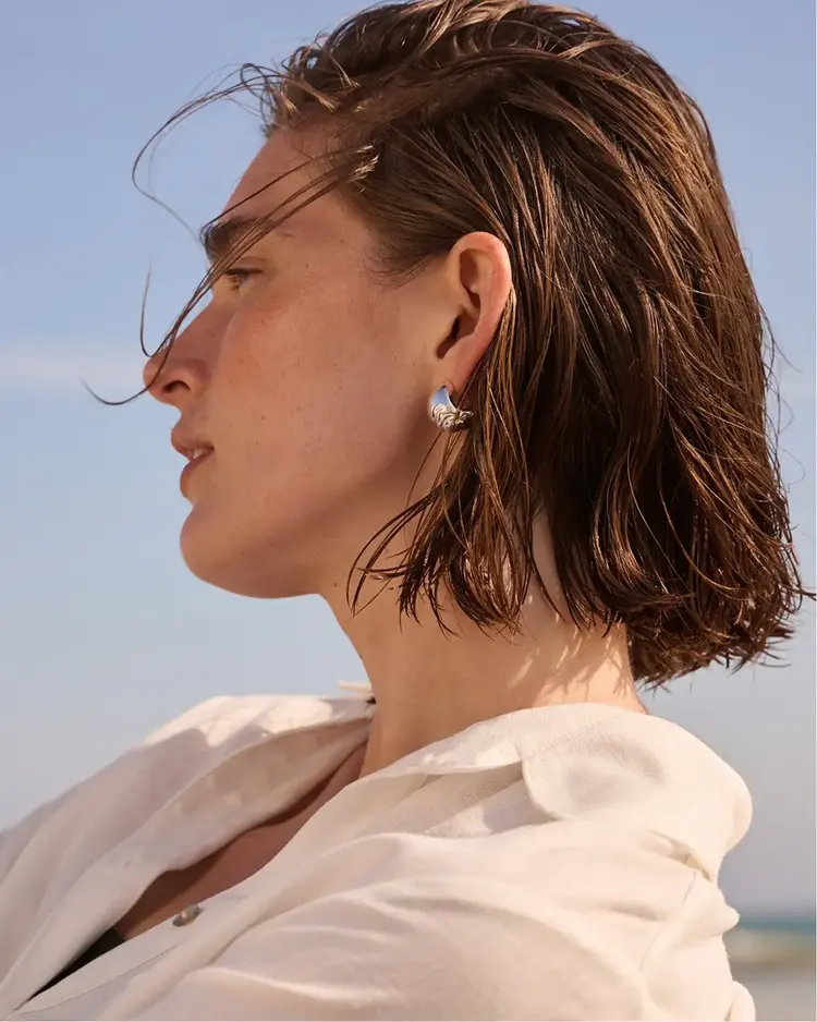 Jenny Bird Nelle Hoop Earrings Silver