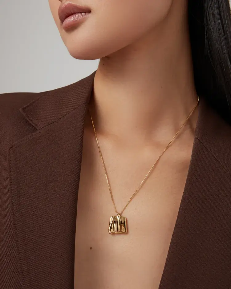 Jenny Bird Sundra Pendant Necklace Gold