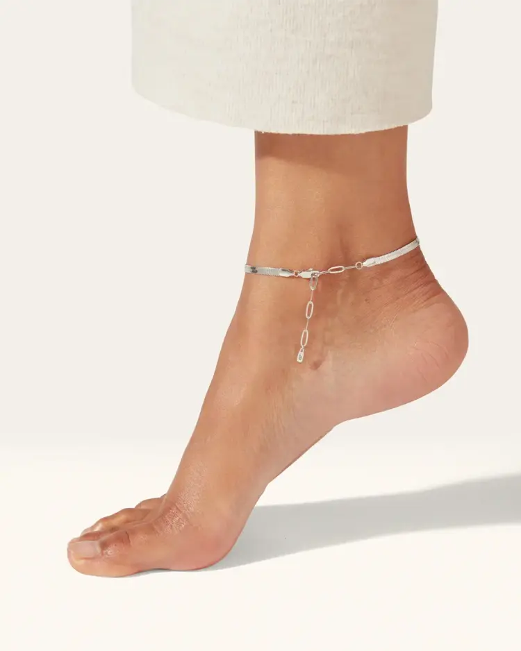 Jenny Bird Zeina Anklet Silver