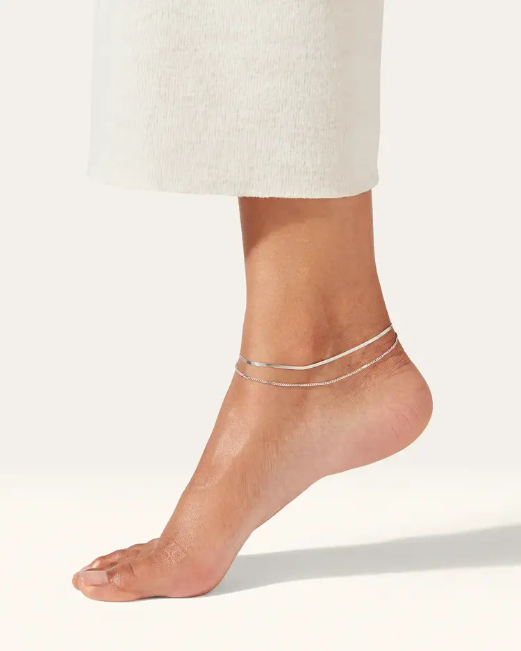 Jenny Bird Surfside Anklet Silver
