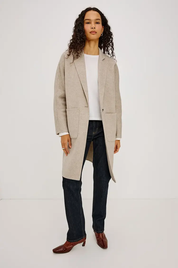 Rails Everest Coat Oat Herringbone