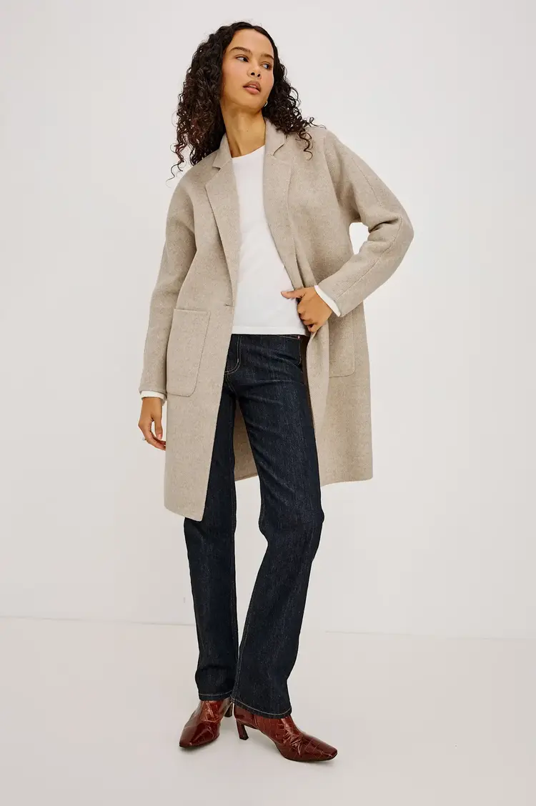 Rails Everest Coat Oat Herringbone