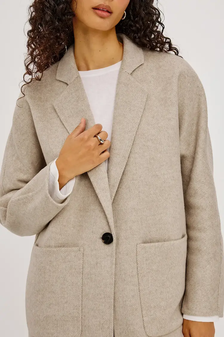 Rails Everest Coat Oat Herringbone