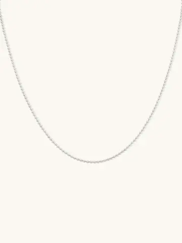 Leah Alexandra Ball Chain Necklace Silver
