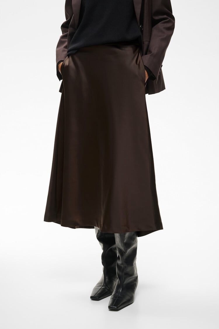 InWear Zilky Skirt Chocolate Brown