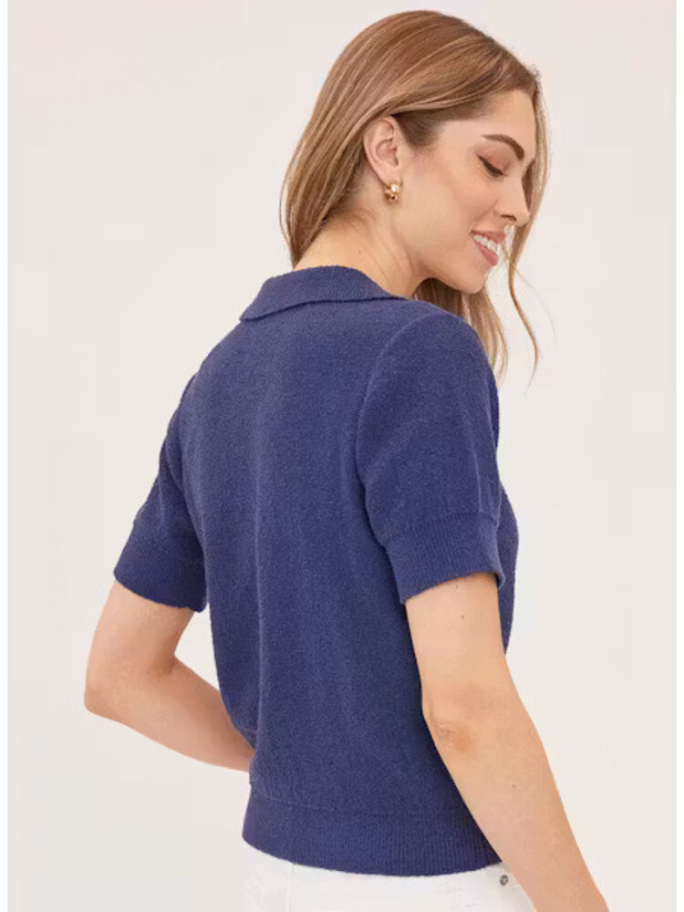 Gentle Fawn Tatum Collard Pullover Navy