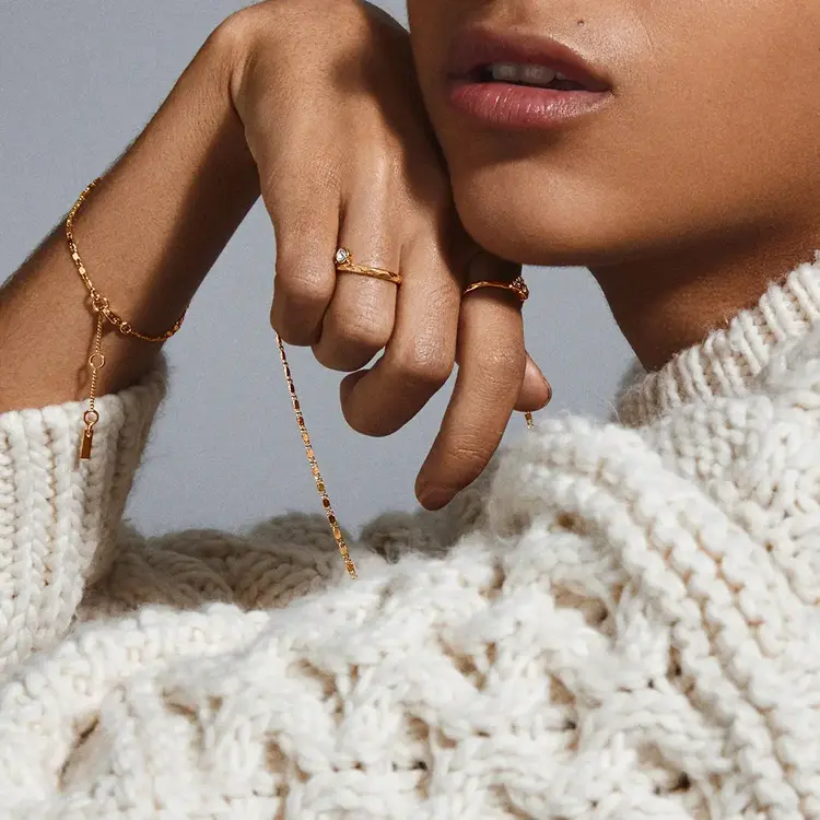 Pilgrim Jewellery PARISA Flat Link Chain Bracelet Gold