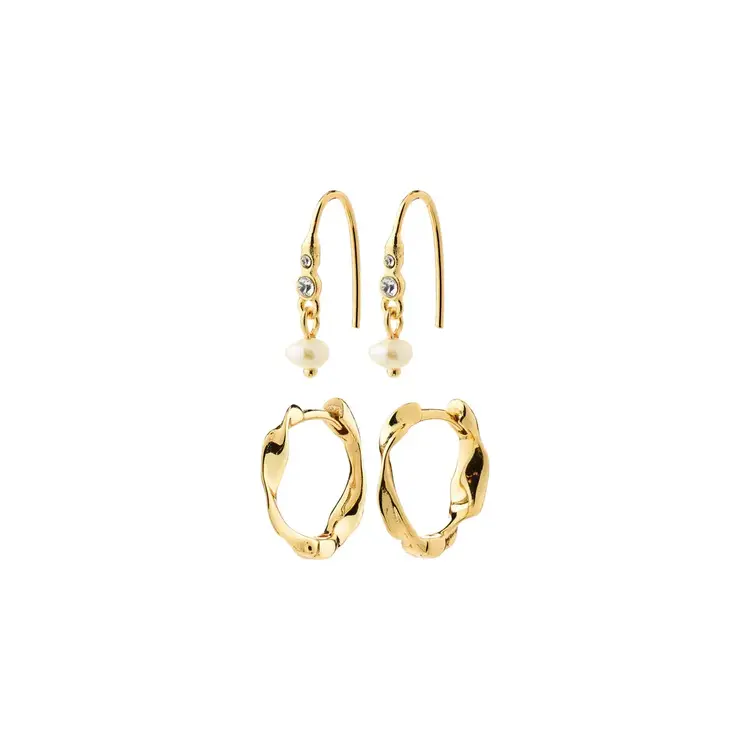 Pilgrim Jewellery MORIN Earrings 2-in-1 Set Gold Plated