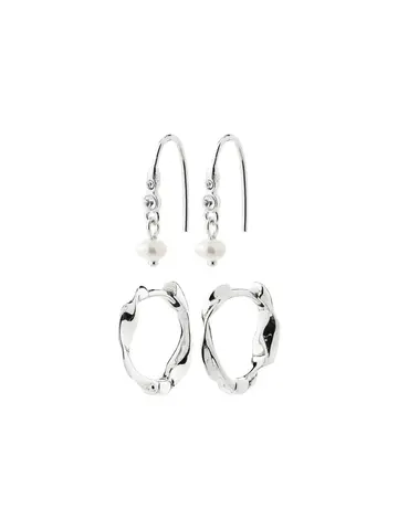 Pilgrim Jewellery MORIN Earrings 2-in-1 Set Silver Plated