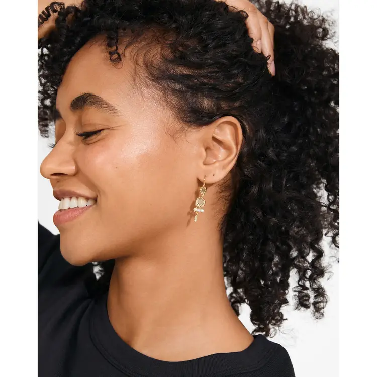 Pilgrim Jewellery HERE Earrings Gold Plated