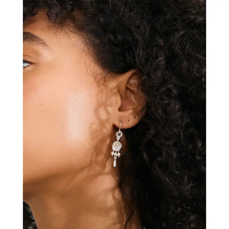 Pilgrim Jewellery HERE Earrings Silver Plated