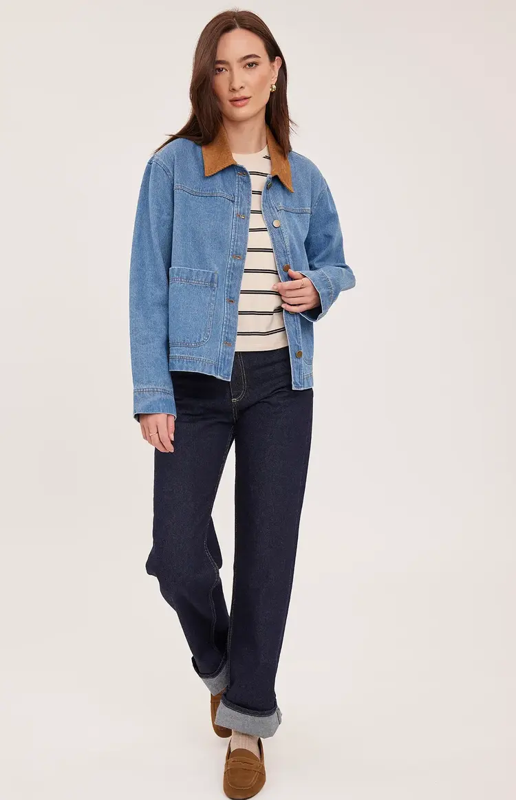 Gentle Fawn Connor Jacket Light Wash