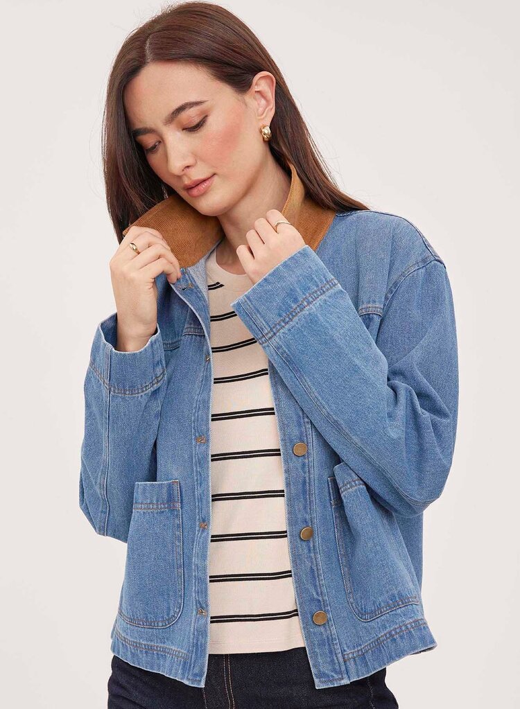 Gentle Fawn Connor Jacket Light Wash