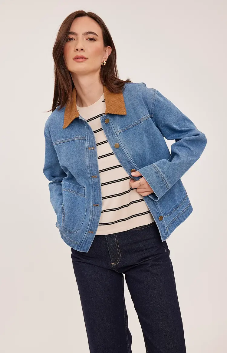 Gentle Fawn Connor Jacket Light Wash