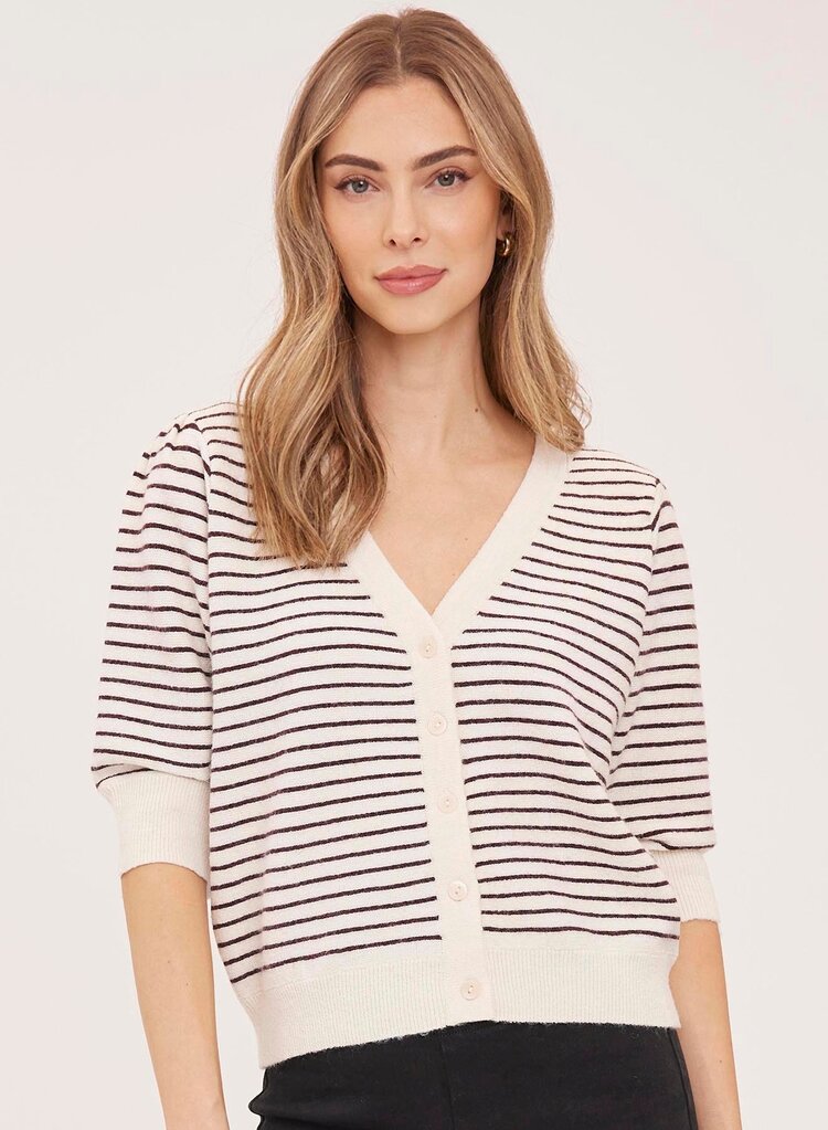 Gentle Fawn Hildi Cardigan Fig Stripe