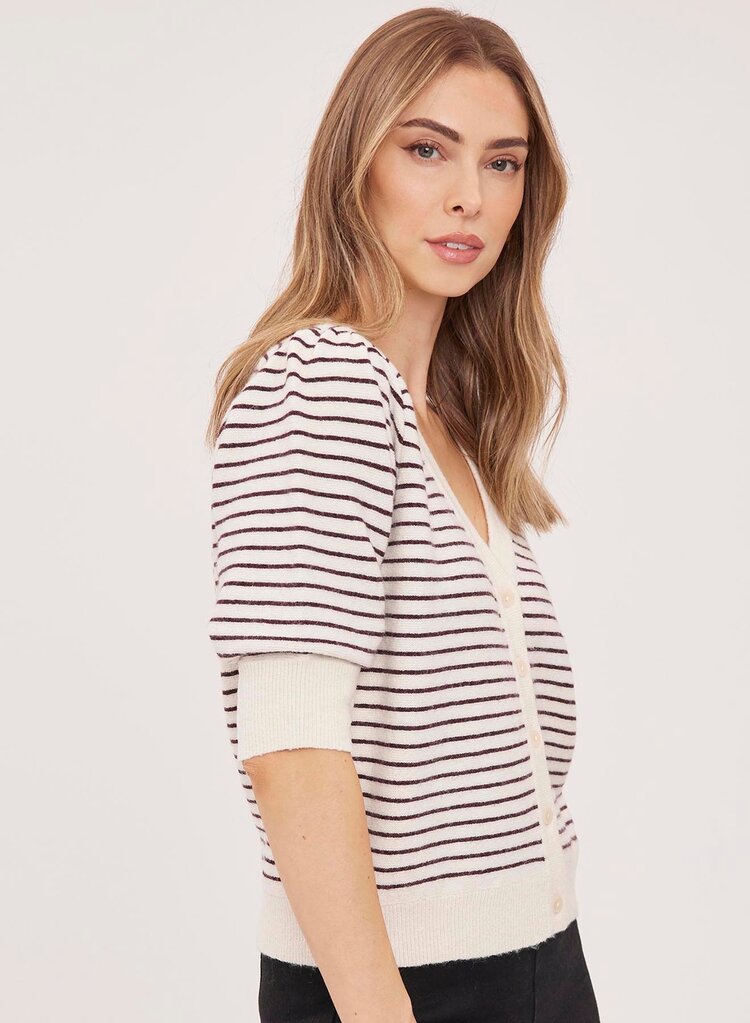 Gentle Fawn Hildi Cardigan Fig Stripe