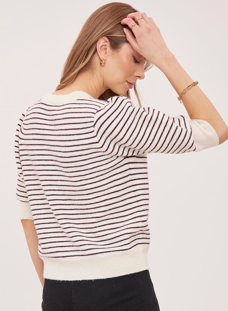 Gentle Fawn Hildi Cardigan Fig Stripe