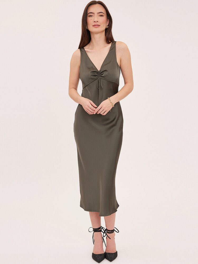 Gentle Fawn Antonia Midi Dress Olive