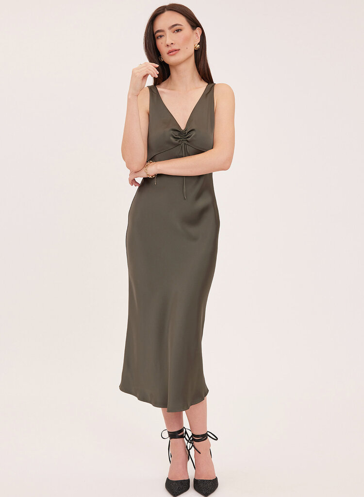 Gentle Fawn Antonia Midi Dress Olive