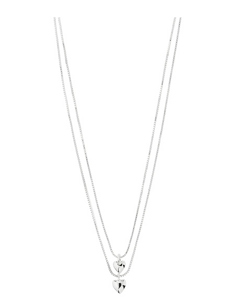 Pilgrim Jewellery PENINA Gift Set, Necklace & Earstuds Silver Plated