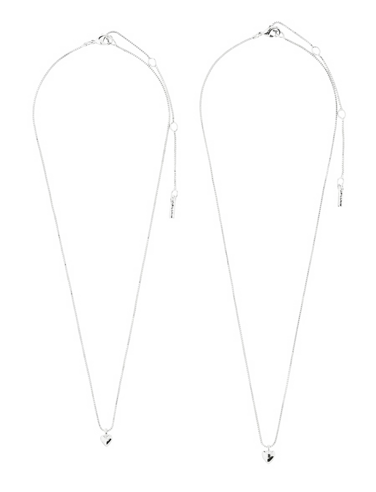 Pilgrim Jewellery PENINA Gift Set, Necklace & Earstuds Silver Plated