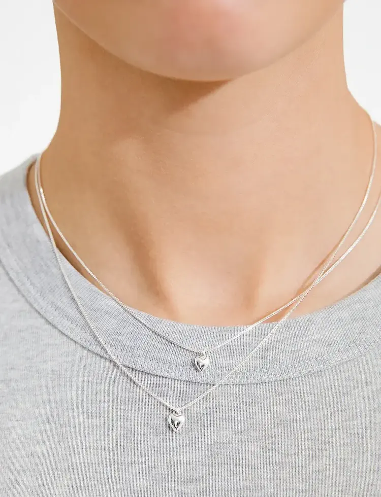 Pilgrim Jewellery PENINA Gift Set, Necklace & Earstuds Silver Plated