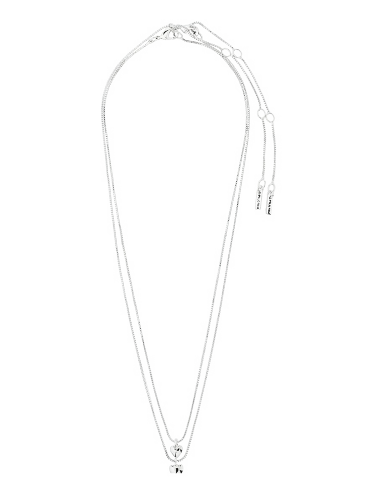Pilgrim Jewellery PENINA Gift Set, Necklace & Earstuds Silver Plated