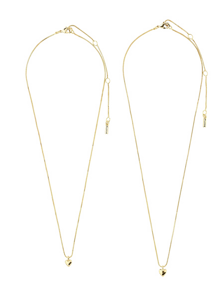 Pilgrim Jewellery PENINA Gift Set, Necklace & Earstuds Gold Plated