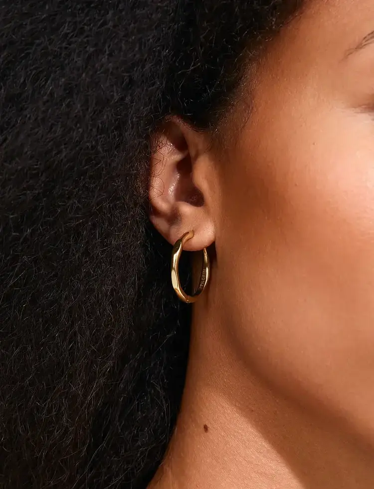 Pilgrim Jewellery INNER Hoop Earrings Gold Plated