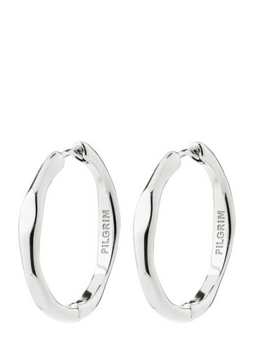 Pilgrim Jewellery INNER Hoop Earrings Silver Plated
