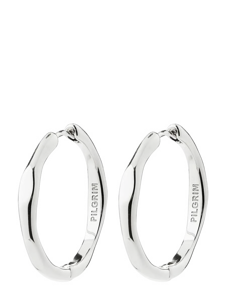 Pilgrim Jewellery INNER Hoop Earrings Silver Plated