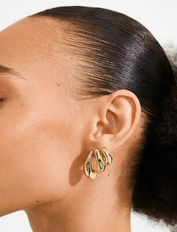 Pilgrim Jewellery PRESENCE Earrings Gold Plated