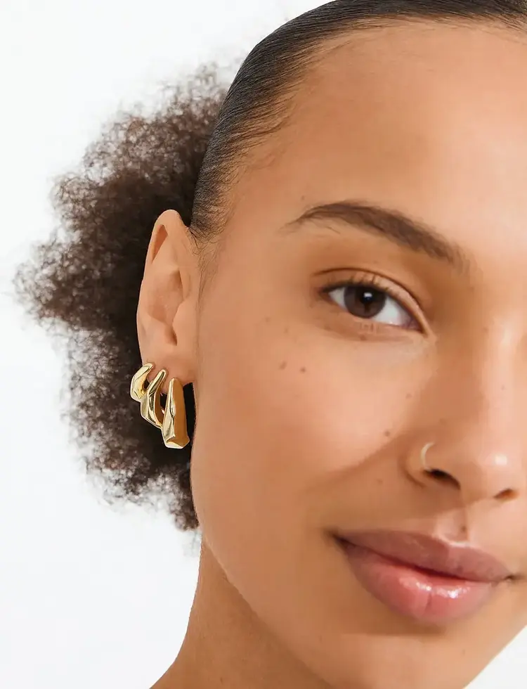 Pilgrim Jewellery PRESENCE Earrings Gold Plated