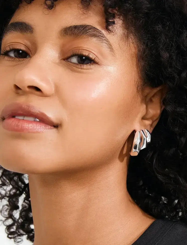 Pilgrim Jewellery PRESENCE Earrings Silver Plated