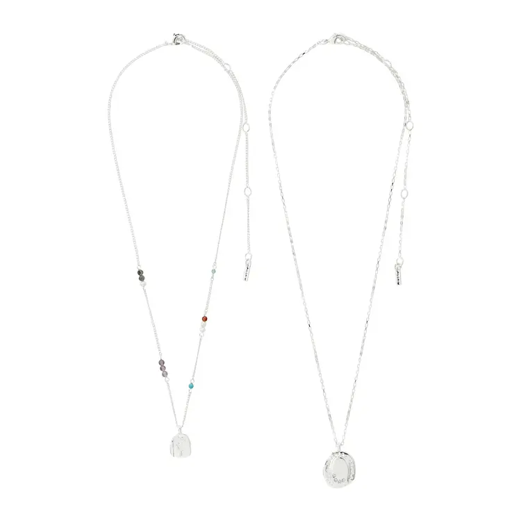 Pilgrim Jewellery HERE Necklace Silver Plated
