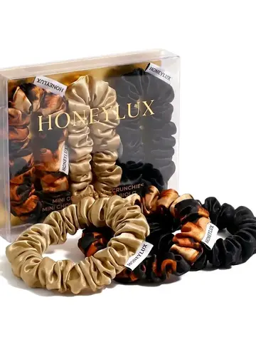 Honeylux Mini Silk Scrunchie Set Leo