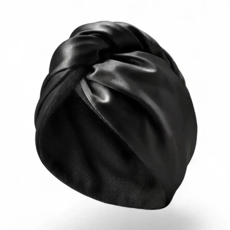 Honeylux Reversible Bamboo & Real Silk Wrap Black