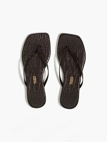 Square Toe Lily Carob Croc