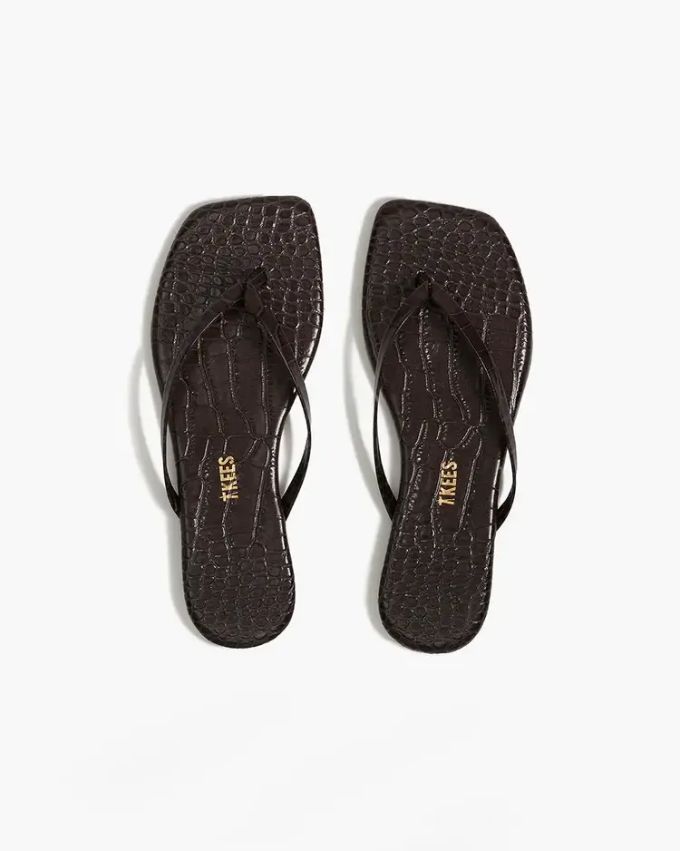 Square Toe Lily Carob Croc