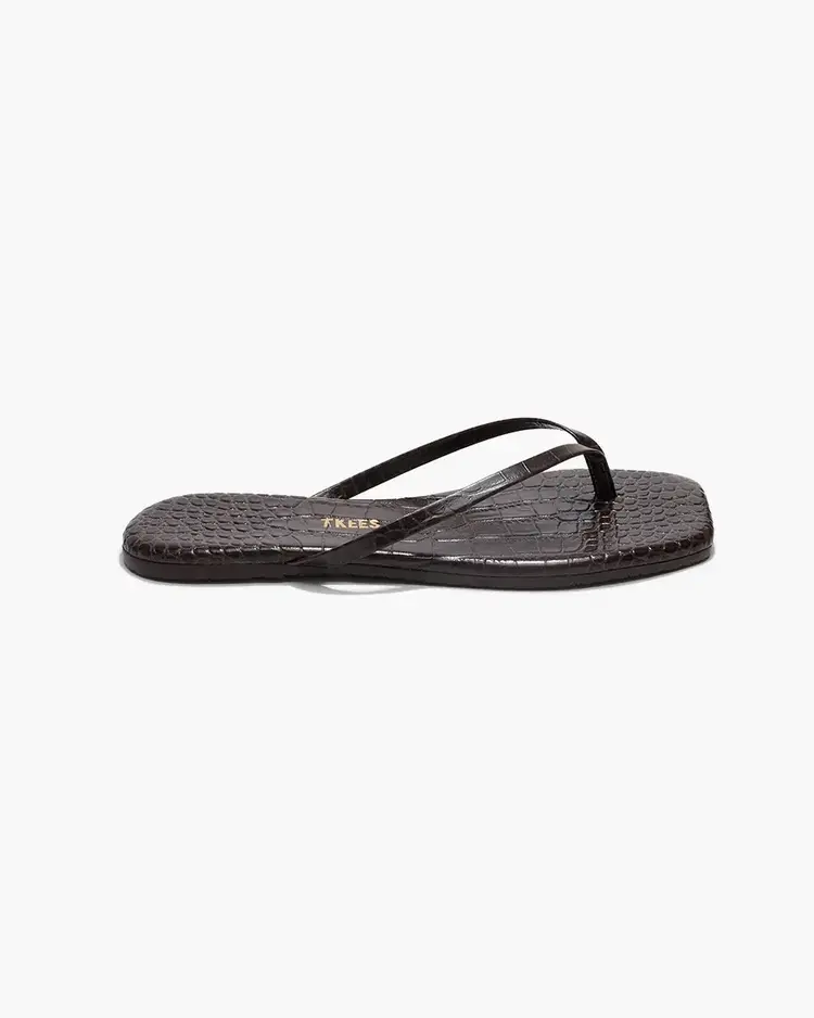 Square Toe Lily Carob Croc