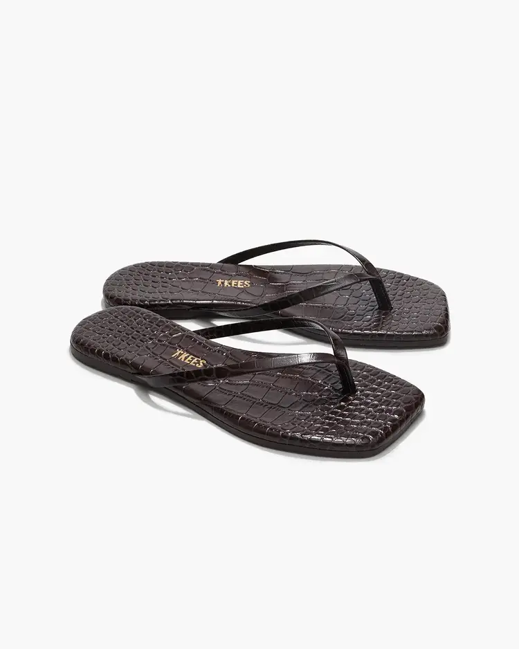Square Toe Lily Carob Croc