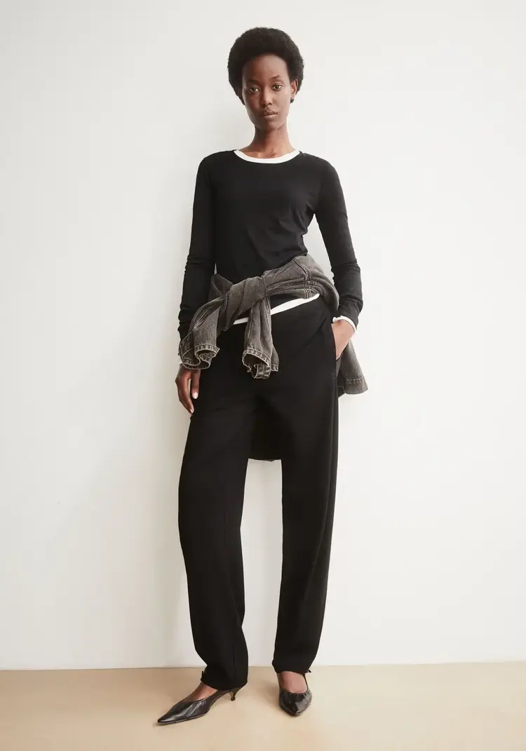 Armedangels Basic Jersey Barrel Pant Black