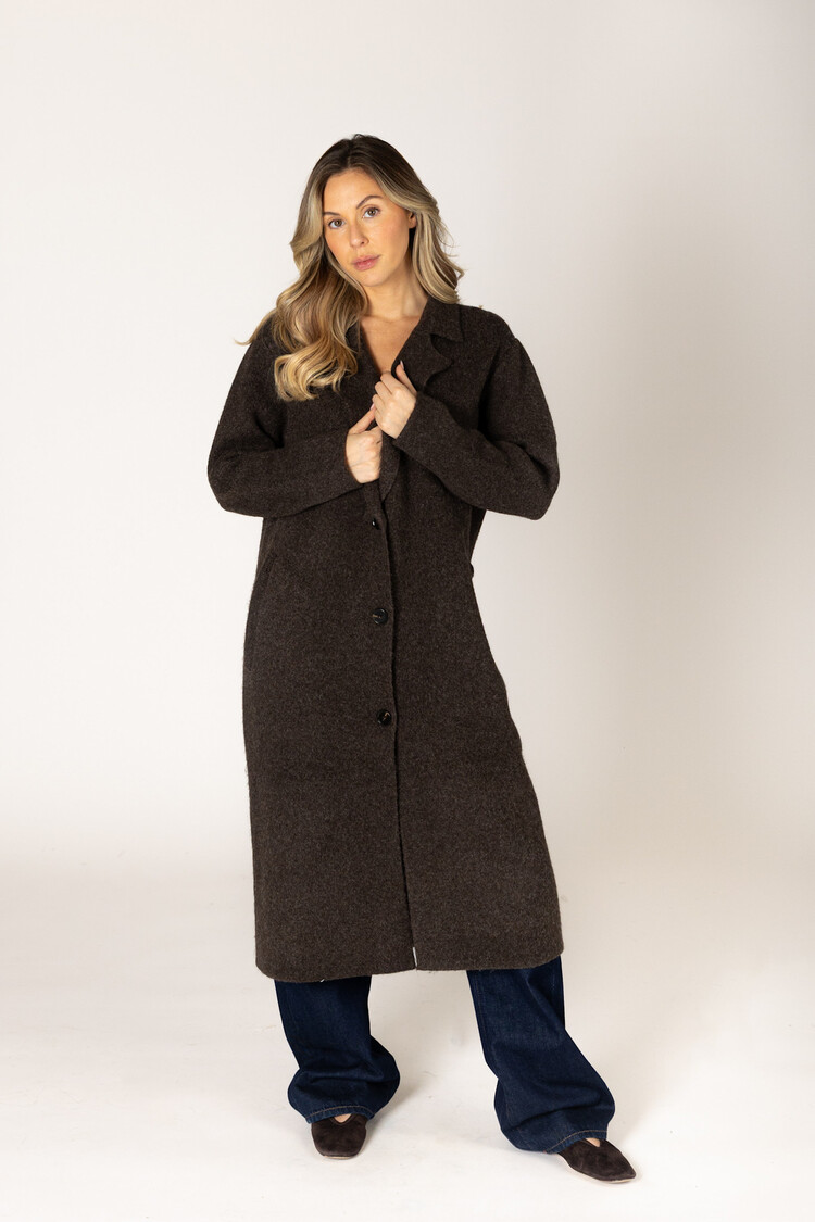Victoria Long Coat Ganache