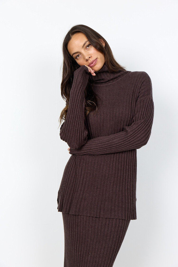 Soyaconcept Kanita 22 Pullover Chocolate Plum Melange