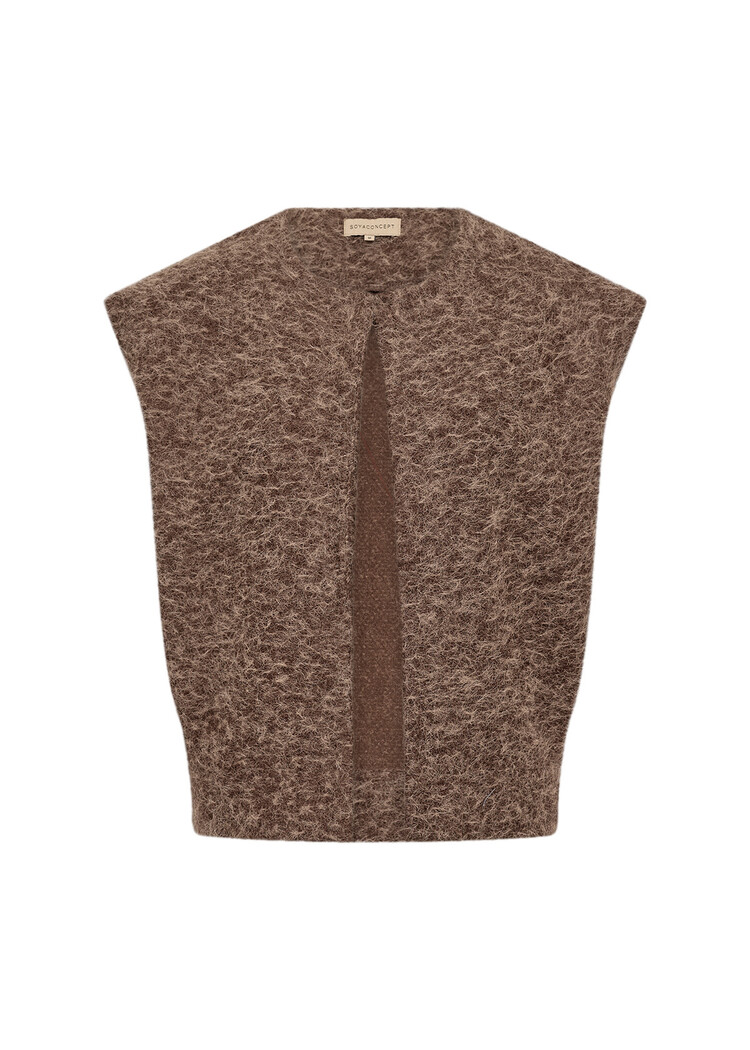 Soyaconcept Hira 1 Waistcoat Chocolate Plum Melange